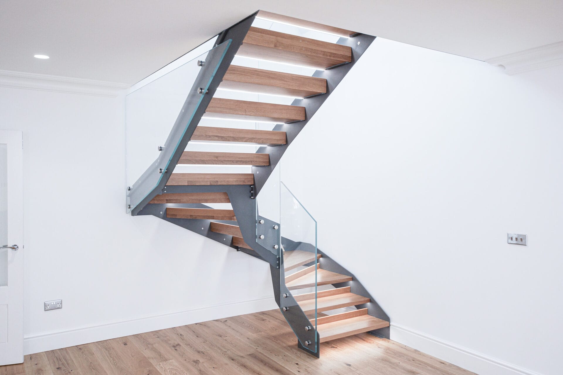 Internal Grey Metal Staircase LED Stair Lights