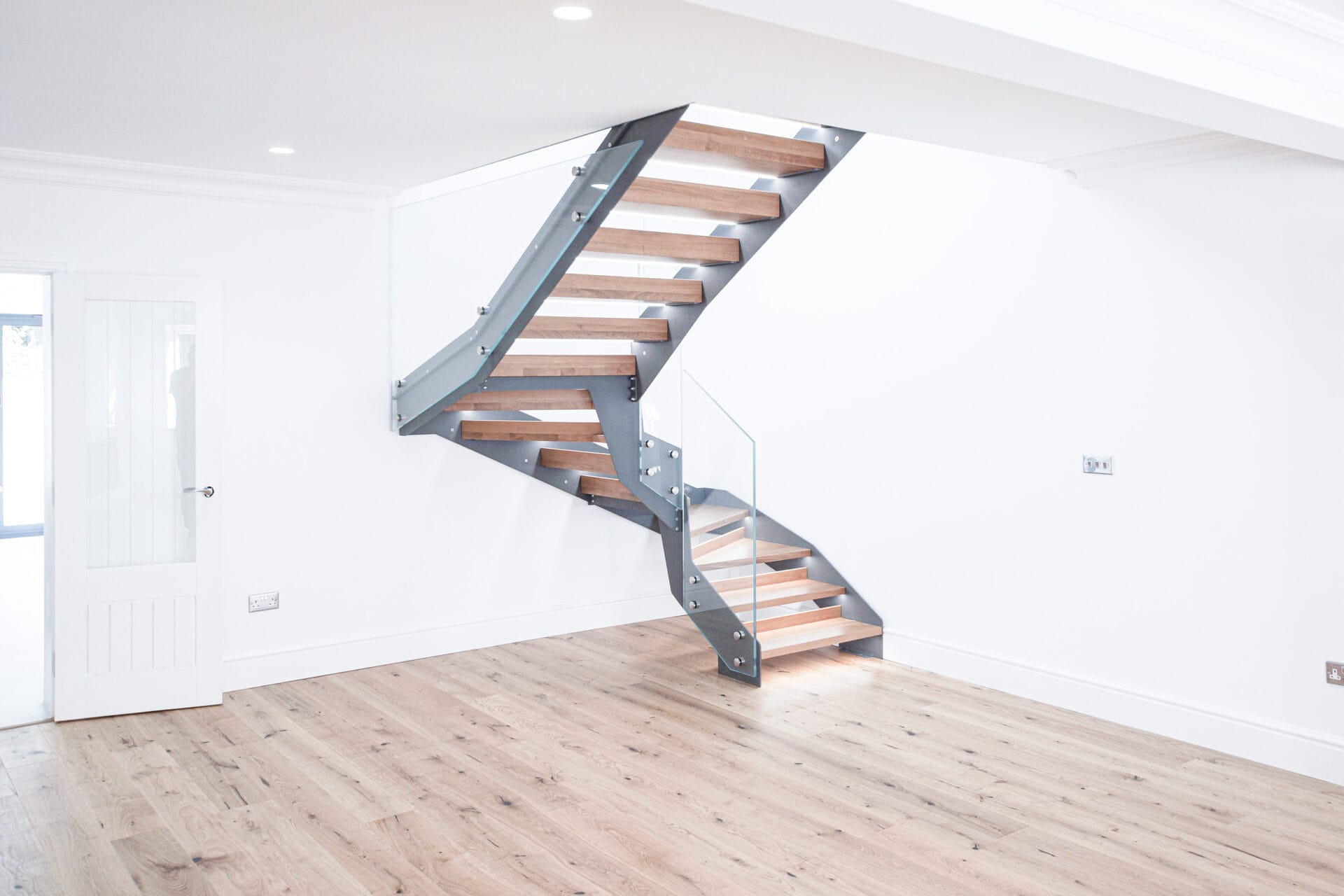 Internal Grey Metal Staircase LED Stair Lights